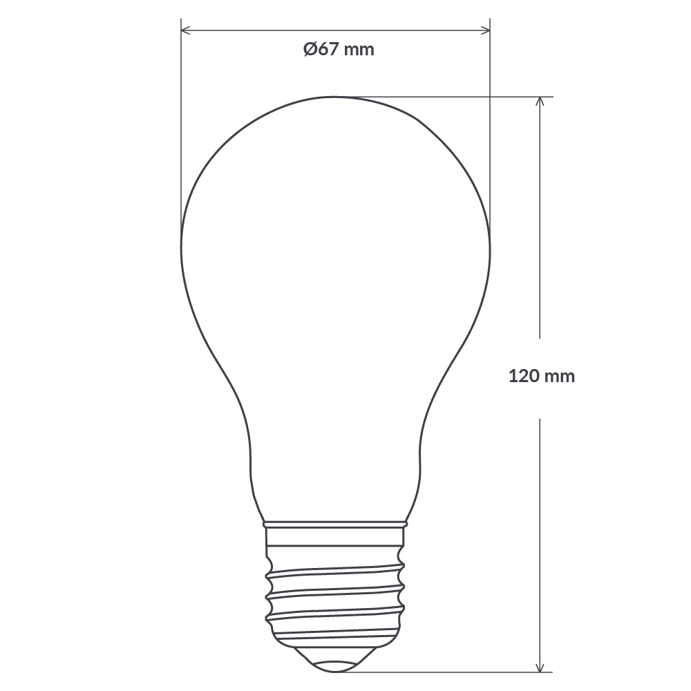 A67 Dimmable LED Bulb E27