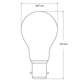 A67 Light bulb B22 Clear in Natural White