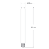 Dulora 4W Tubular Long LED Bulb E27 Clear in Warm White Dimensions
