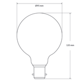 G95 Clear Dimmable LED Light Bulb B22