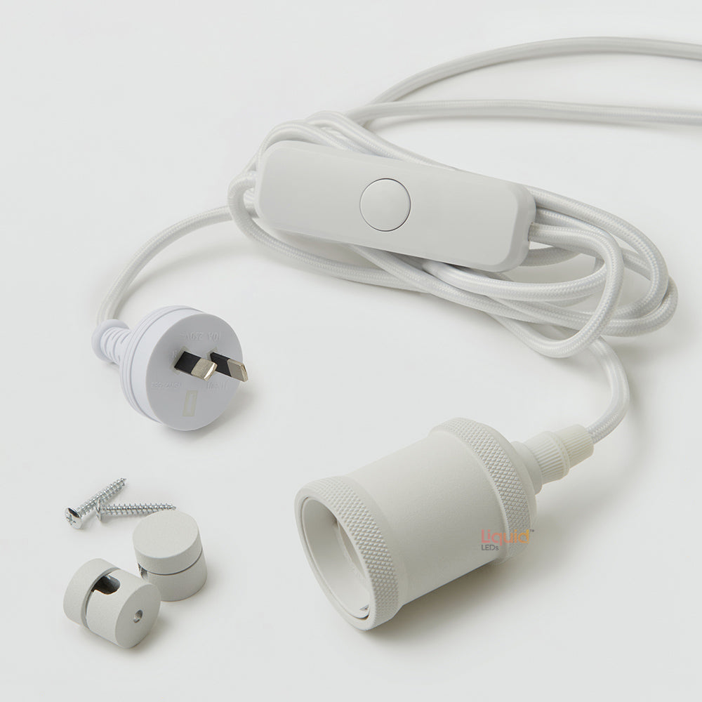 White Plug-In Pendant
